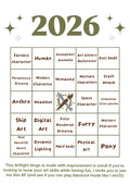 Artfight BINGO Freebie